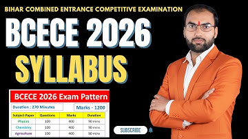 BCECE PCA Syllabus 2026 | BCECE Application Form 2026 | How to prepare for BCECE 2026 #bcece2026