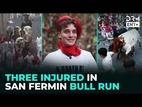 Three Injured in Second San Fermín Bull Run in Spain | Running of the Bulls 2026 | AA1Y