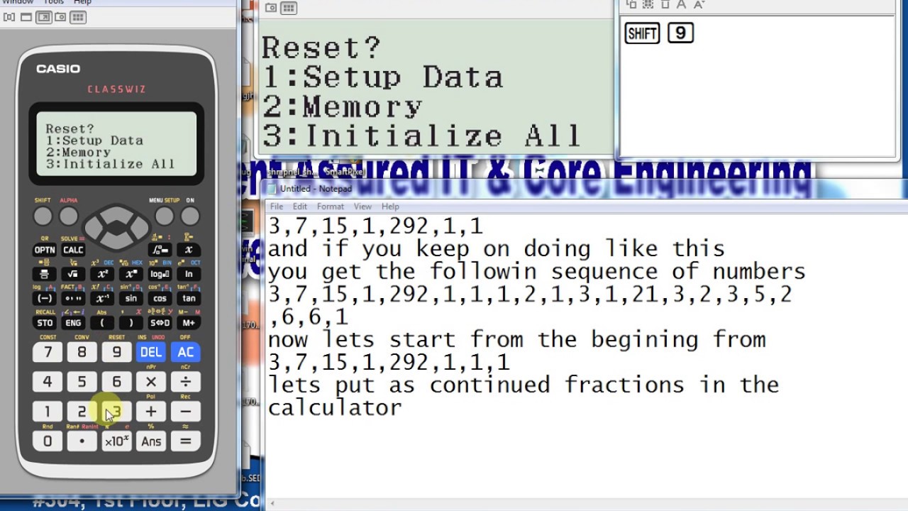 calculator find method continued fractions YouTube