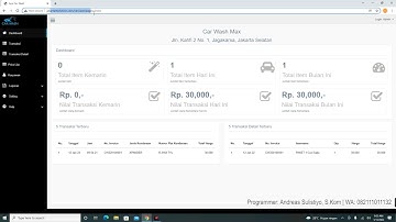 Update Aplikasi program software kasir cuci mobil motor car wash web base