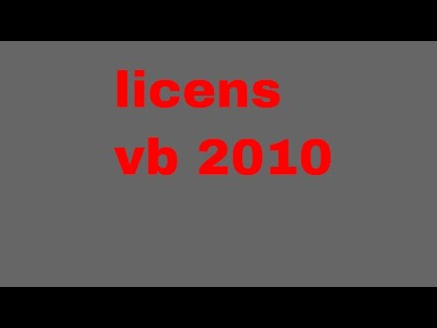 Make Your Program License In Visual Basic 2010 or Visual Basic 2008
