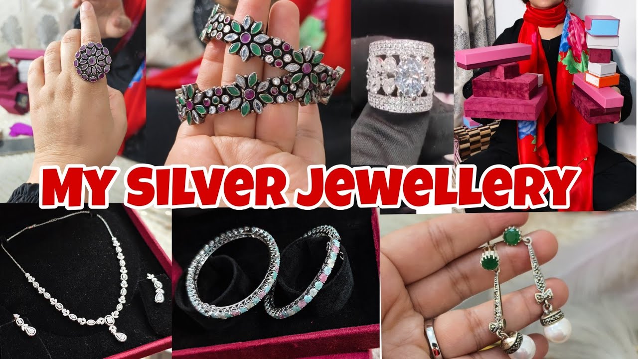 My 💯 % Pure Silver Jewellery || Meri Silver Jewellery Collection || Latest Silver Jewellery design