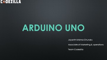 Introduction to Arduino UNO || by Jayanth Krishna || Team Codezilla || Mozilla community