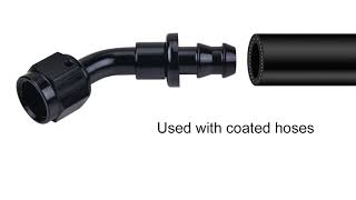 EVIL ENERGY Straight Push Lock Hose Fitting End