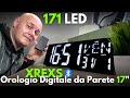 OROLOGIO DIGITALE DA PARETE 17” A 171 LED 2025! BLUETOOTH TELECOMANDO SVEGLIA TIMER E TEMPERATURA