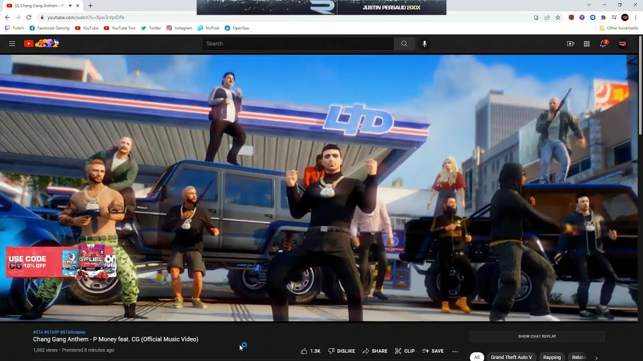 Ramee Reacts to Chang Gang Anthem Official Music Video | GTA RP NoPixel 3.0
