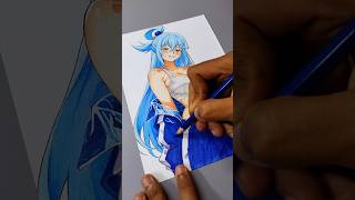 Drawing✨ Aqua From Konosuba✨ with Doms #aqua #konosuba