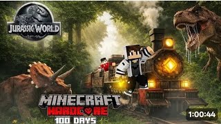 Surviving 100 Days Inside a Train in Jurassic World  Minecraft Hardcor 