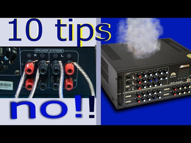 How to connect speakers to amplifier 10 tips to use speaker protection and  amplifier properly - YouTube