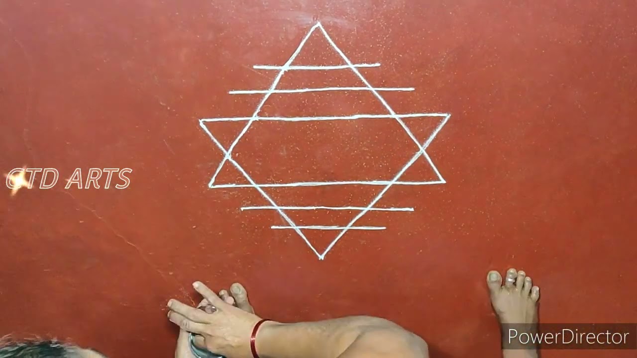 Shree chakram | freehand Rangoli designs | Creative Rangoli designs