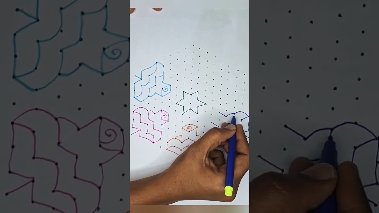 #dailykolam #indianart #muggulu #creativerangoli #beginnersrangoli #shorts #kolam