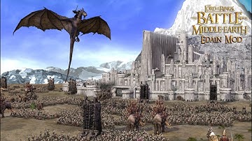 (BFME 1) Edain Mod (Good Campaign) Minas Tirith Defence. UHD (4K) Gameplay