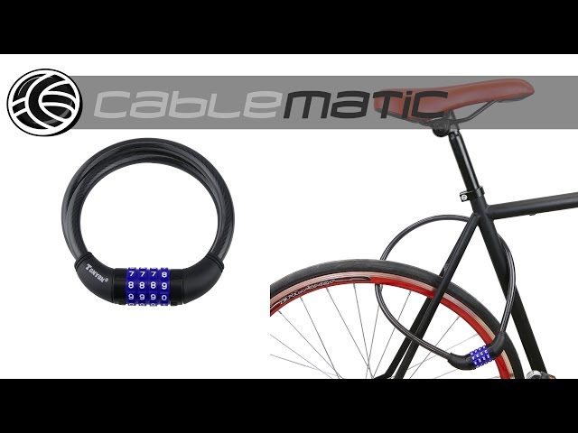 Cable de acero con candado para bicicleta 12x1200mm distribuido por  CABLEMATIC ® 