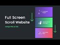 How To Make Full Screen Scrolling Website Using HTML And CSS