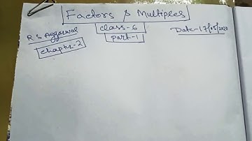 CBSE Class 6 Chapter 2(Factors & Multiples)(Exercise 2A) Maths