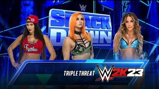 wwe 2k23 - Gigi Dolin vs Nikki Bella vs Aliyah