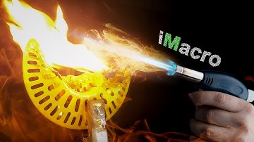 Burning objects with gas burner | macro photography | macro video | ASMR