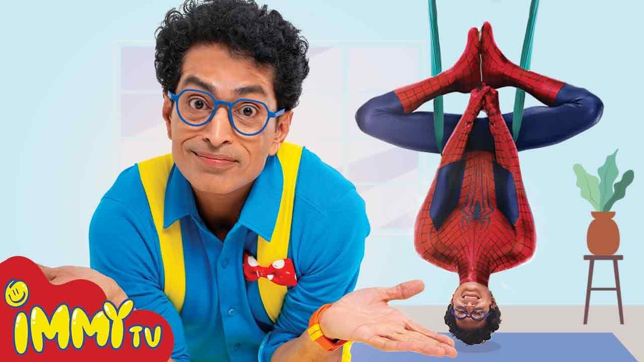 Immy Tries Aerial Yoga| Fun Aerial  Yoga Hindi | Explore, Play, Learn 