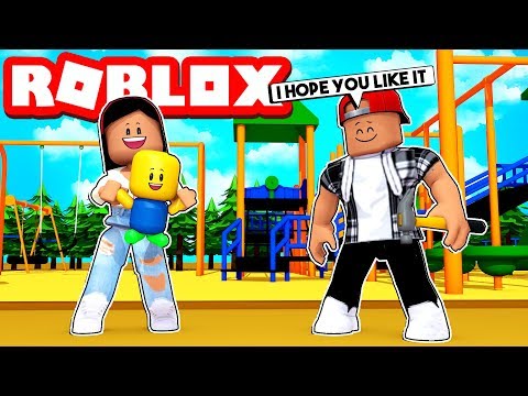 BUILDING A PLAYGROUND FOR OUR NEW BABY! - ROBLOX - YouTube