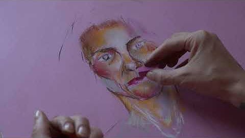 Chalk pastels: Mini - life drawing tutorial using a mirror for self portrait.
