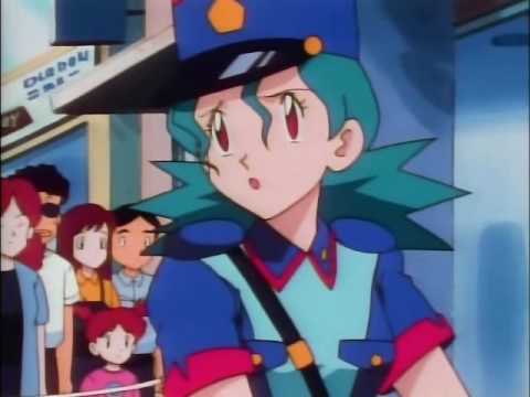 Brock shows Ash how to hit on a policewoman