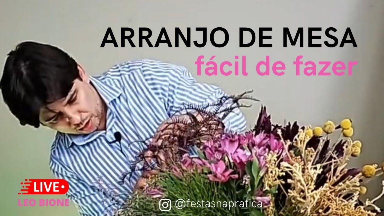 COMO FAZER UM ARRANJO DE MESA SUPER FÁCIL
