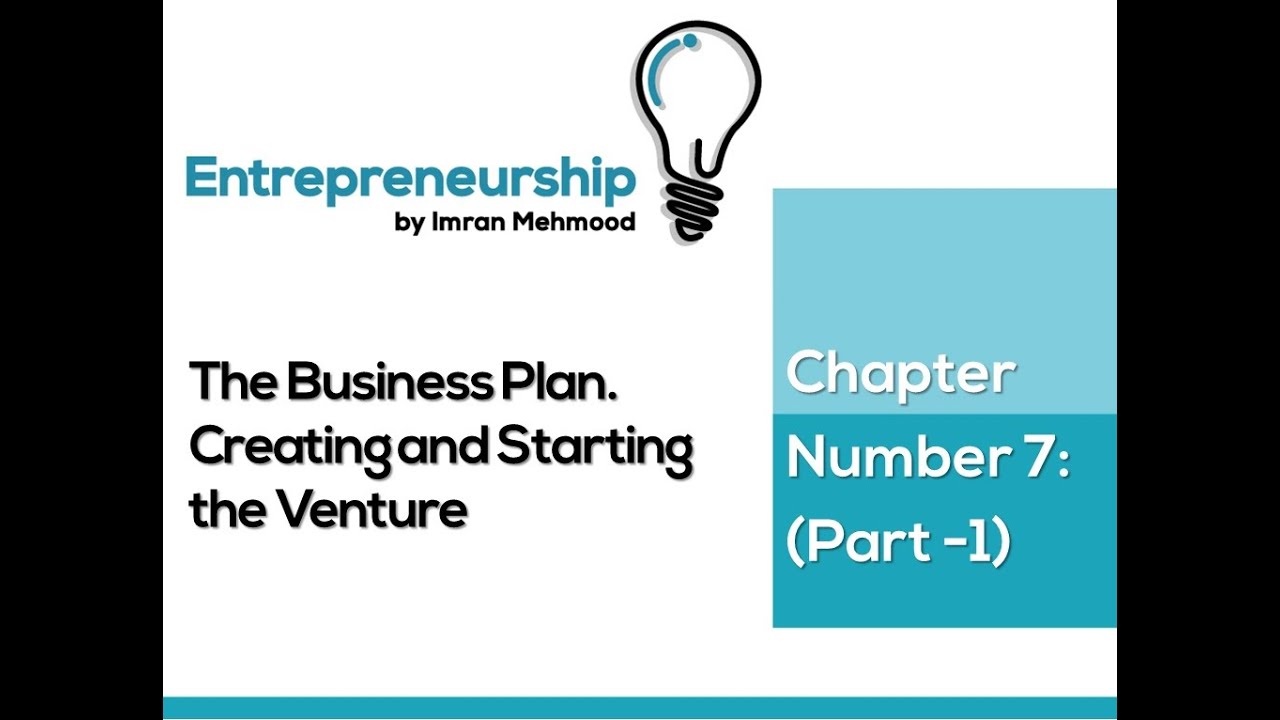 the business plan creating and starting the venture