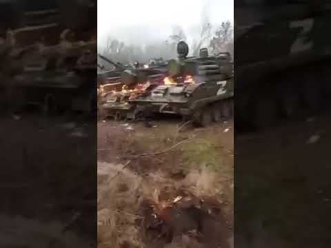 Украинские войска подожгли российские танки в Николаевской области