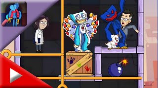 Huggee Pin Rescue Puzzle Game - New Gameplay All Levels Android screenshot 1