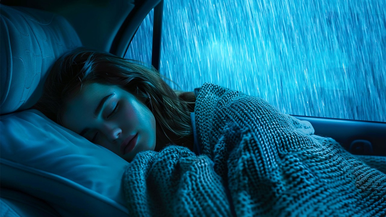 Снимите Стресс под Сильный Дождь и Гром в Машине Ночью | Расслабляющие Звуки