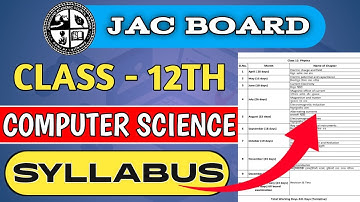 JAC BOARD CLASS 12th CMS SYLLABUS FOR EXAM 2026 || Class 12th Computer Science Syllabus 2026 || #jac