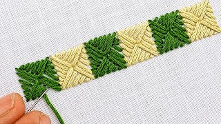 Hand Embroidery Handkerchief stitches // Running Stitch for Beginners //Stitch Embroidery Design