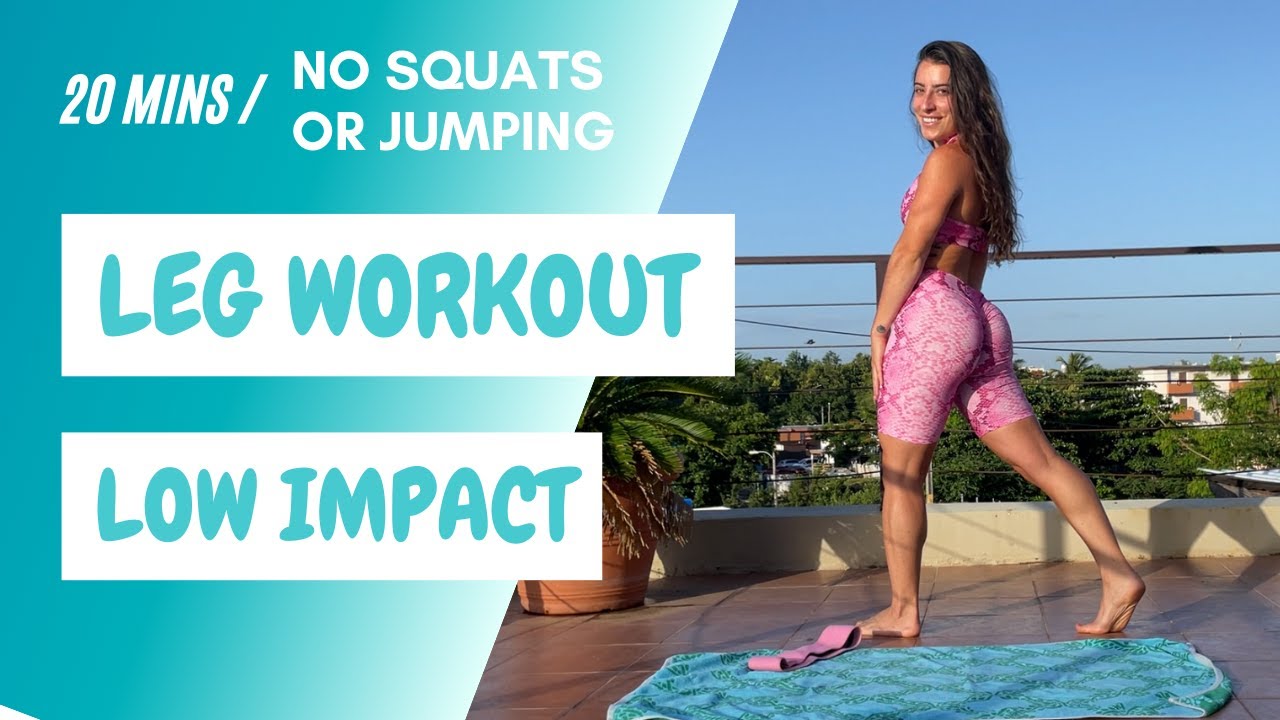 20 Minute KNEE FRIENDLY LEG DAY- Bands Only Lower Body Workout- No ...