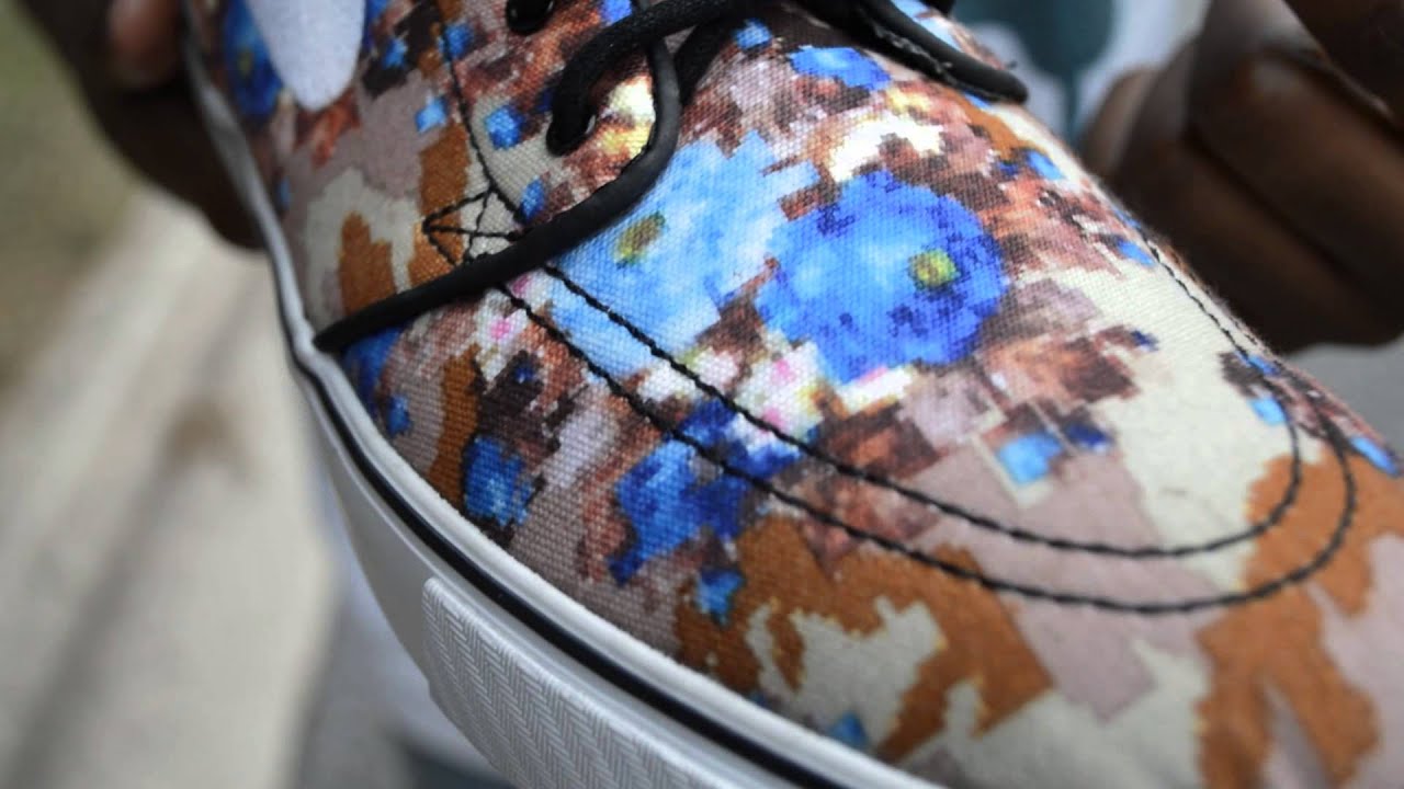 Nike SB Stefan Janoski Blue Digi Floral Camo Print Review+On Foot