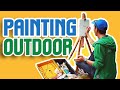 Painting flower  outdoor melukis di luar studio time lapse 78