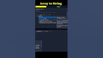 How to convert an Array to String😉#shorts #coding #CodingShiva