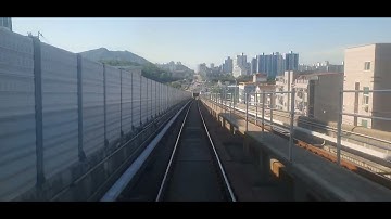 20250911 인천2호선 후방구간영상 (검단 오류행 열차 - 아시아드경기장역에서 검바위역까지)