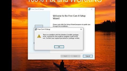 There is problem with this windows installer package.a program run as part of the setup