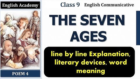 The Seven Ages Class 9 English  Poem line by line explanation, literary devices, word meaning