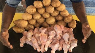 Chicken Drumsticks with Grated Potatoes Gravy