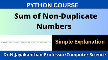 How to Sum Non-Duplicate Numbers in Python
