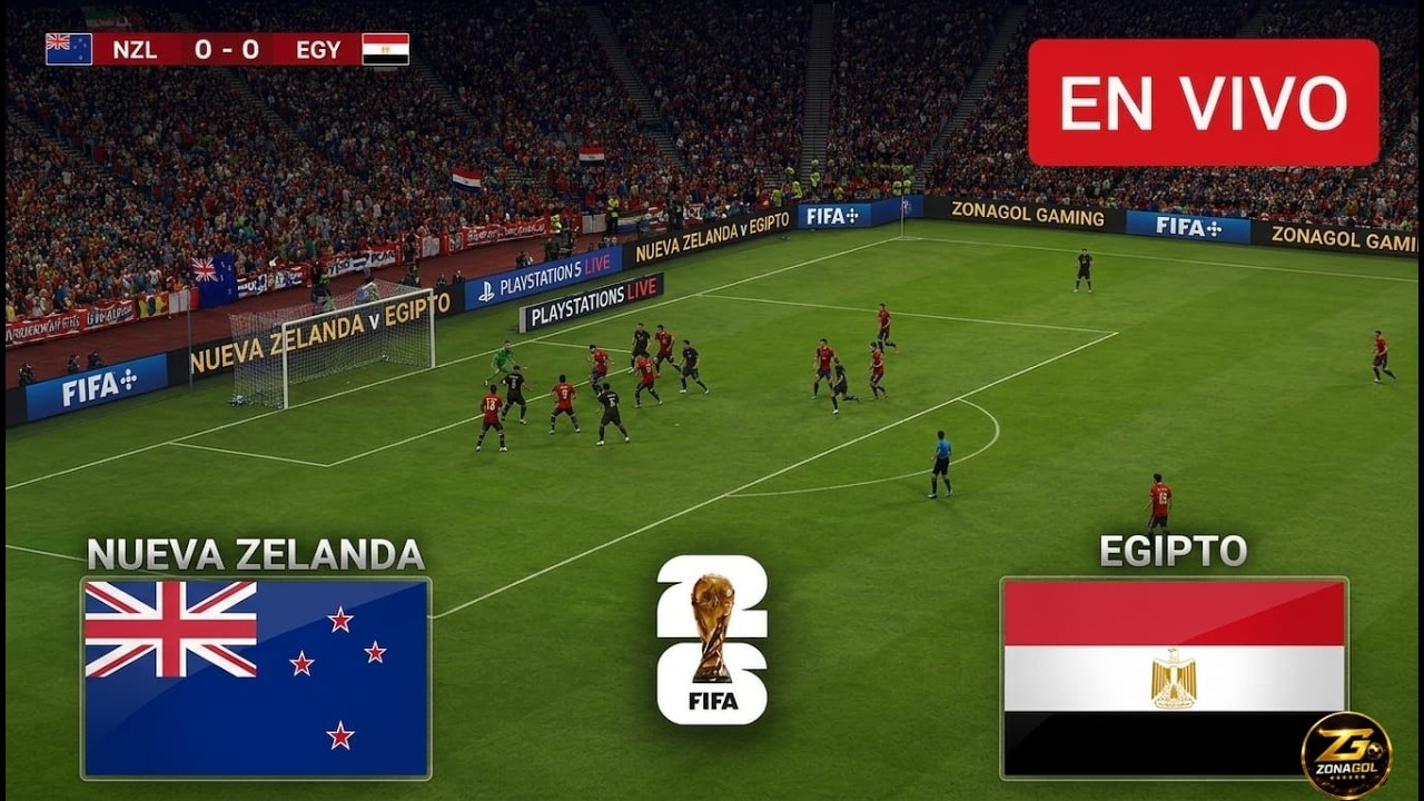 Nueva Zelanda vs Egipto 🛑EN VIVO Mundial2026  |Simulación Realista PES2021|