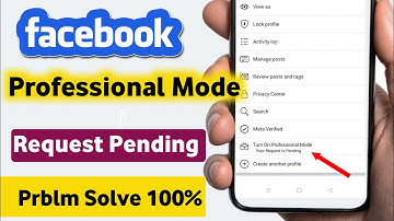 Facebook professional mode request pending | Facebook professional mode pending problem