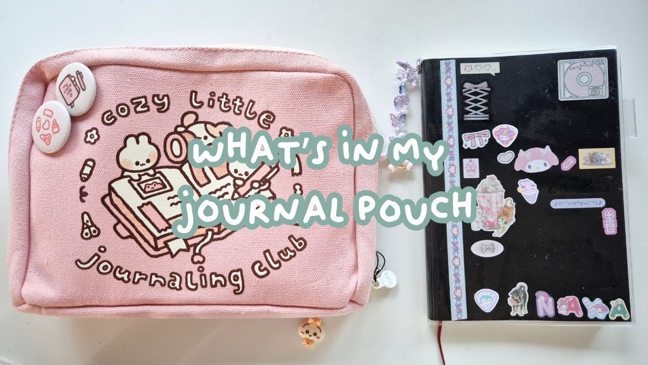 what's in my journal pouch/ case⋆˚✿˖° (what i use to journal on a daily basis or on the go)