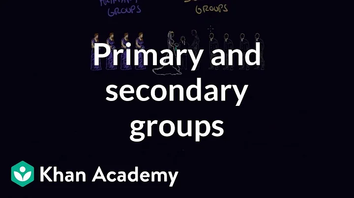 Primary and secondary groups | Individuals and Society | MCAT | Khan Academy - DayDayNews