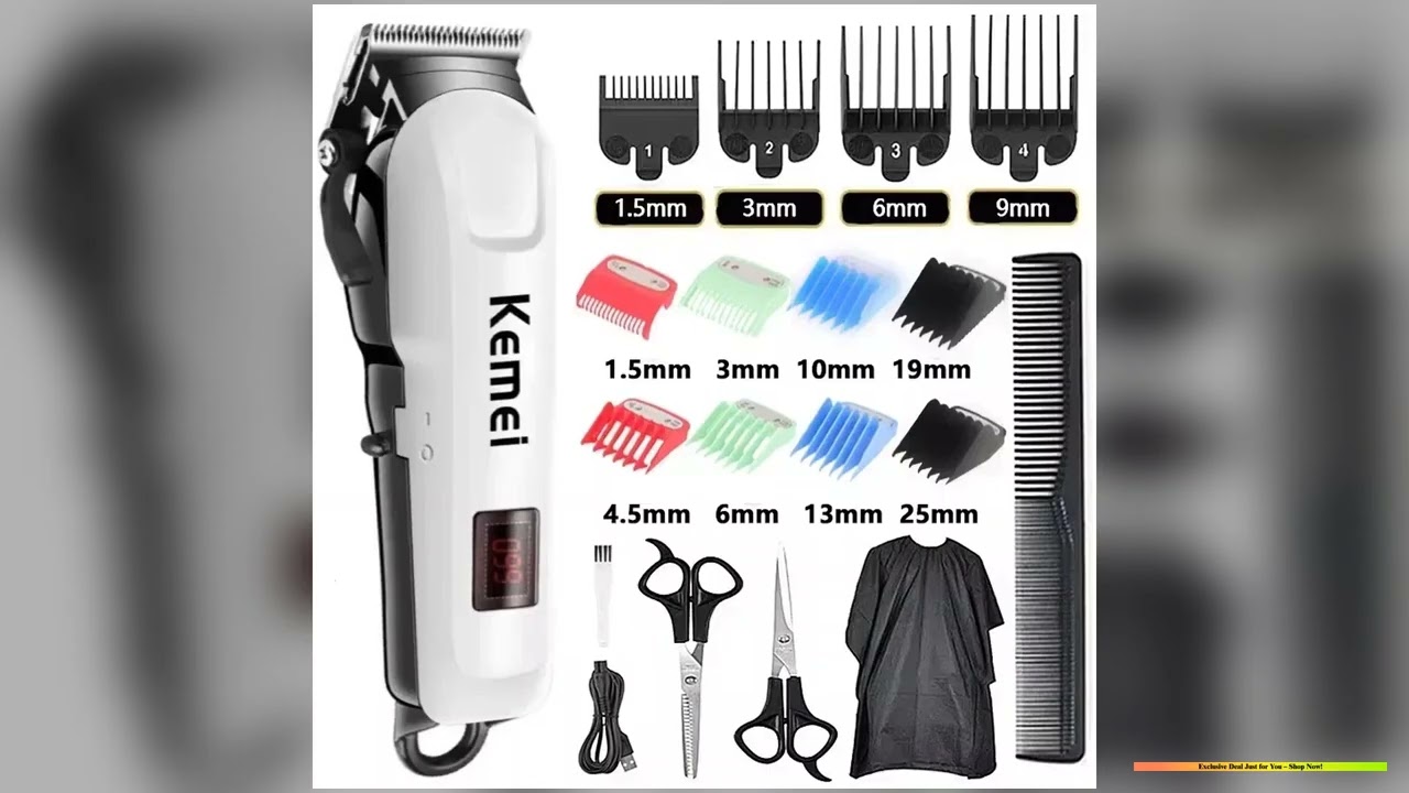 Kemei Hair Clipper Or Blade Hair Cut Maching Wireless Trimmer Men Professional Clipper Machine