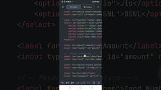 #Recharge payment application make in HTML programming//very short program #coding screenshot 4