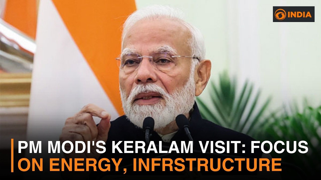 PM Modi's Keralam visit: Focus on energy, Infrstructure & more news | DD India live | 12 PM IST