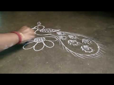 Flower rangoli design 121