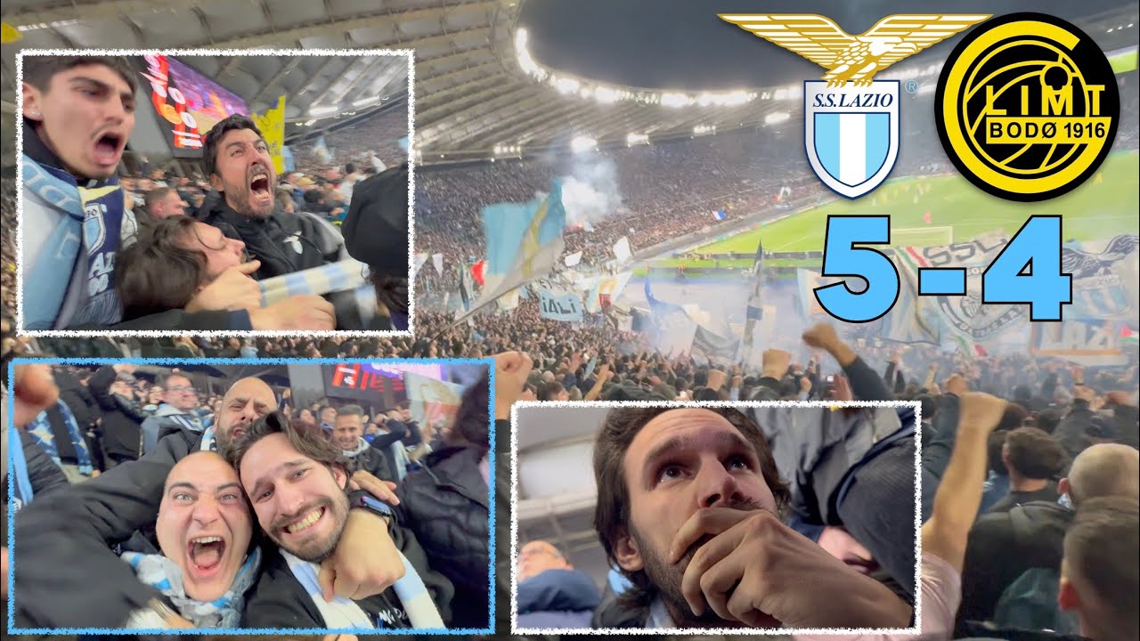 LAZIO-BODO GLIMT 5-4 (d.c.r) | LIVE REACTION dalla CURVA NORD | TUTTO in una SERA...